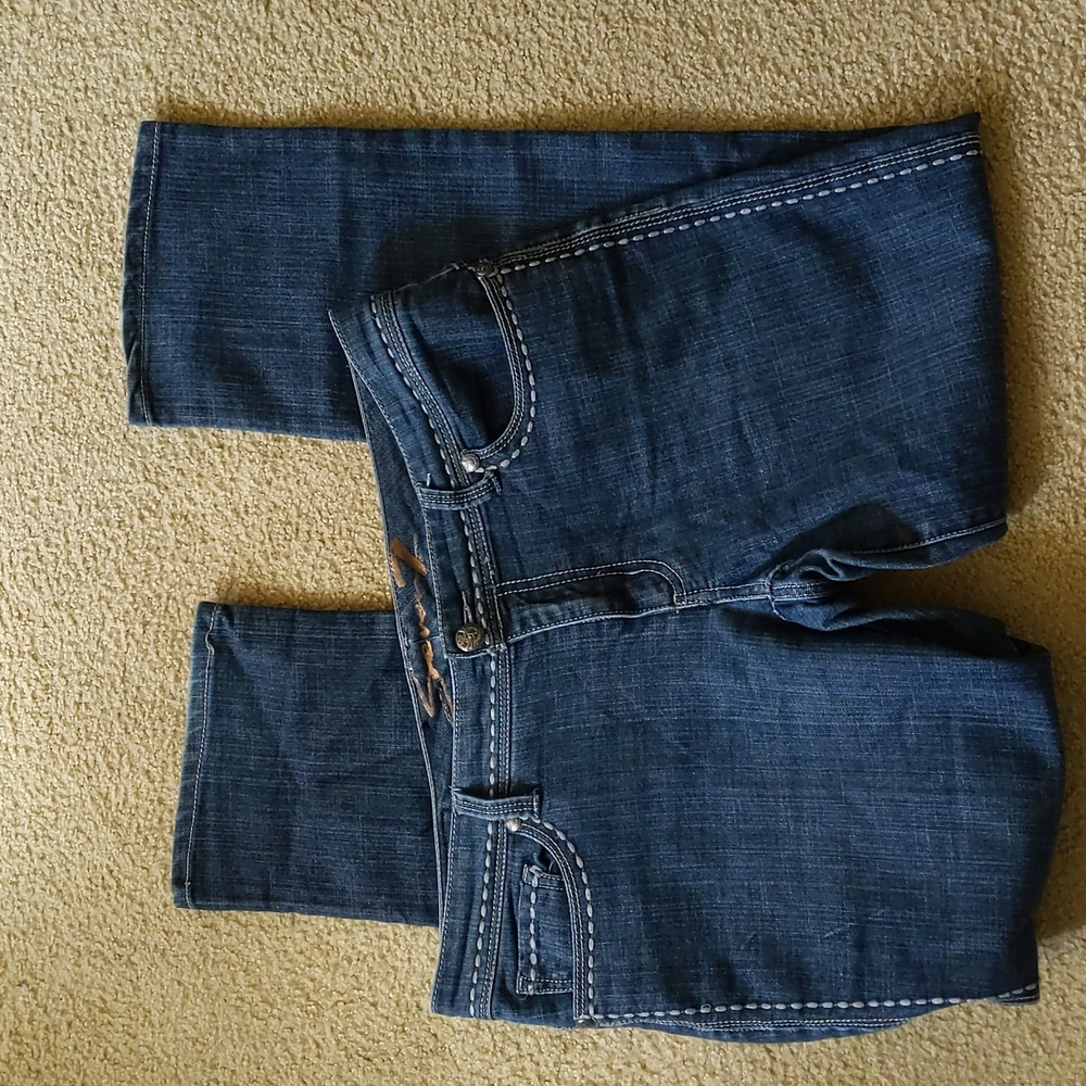 Seven7 Medium Wash Detailed Pockets Bootcut Jeans Size 14